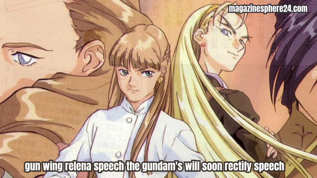 gun wing relena speech the gundam's will soon rectify speech