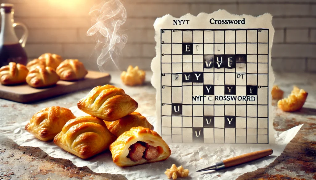 meat filled puff nyt crossword